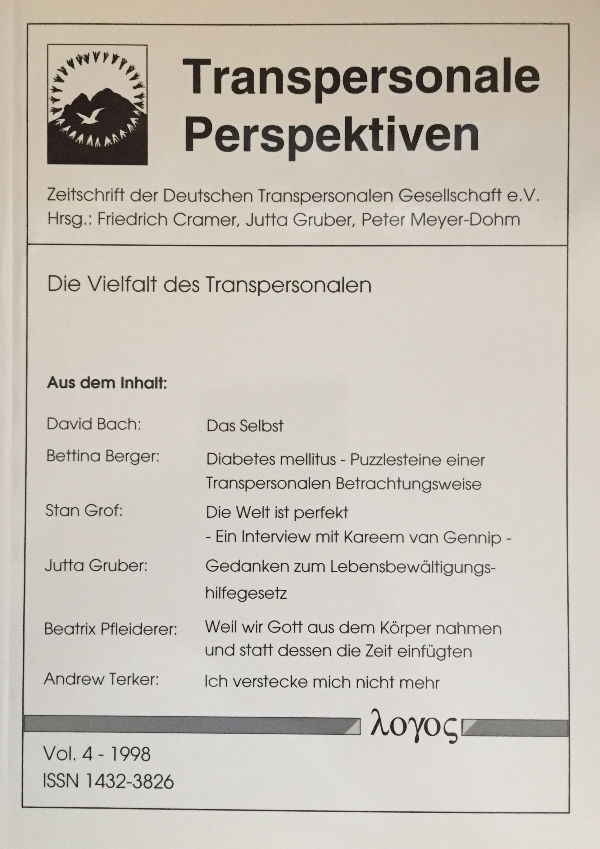 Transpersonale Perspektiven Volume 4/1998